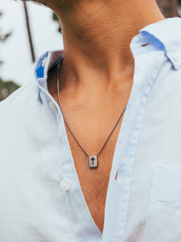 Collier Scapular ONE Men Faith Steel Collier Scapular ONE Men Faith Steel